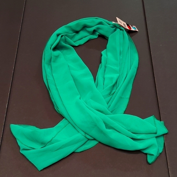 🐢Lauren Scarlet Gift Craft Multi-Use Fashion Sheer Scarf Green - Picture 1 of 6
